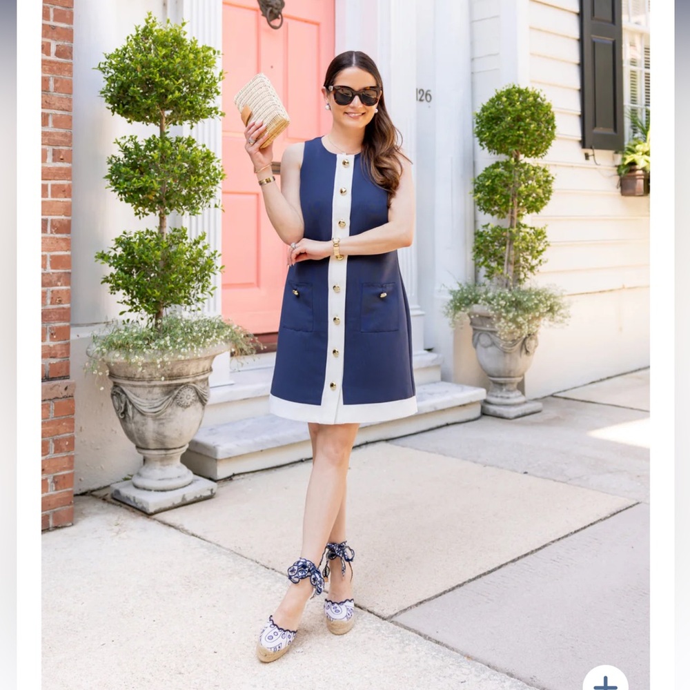 NWT SAIL to SABLE Navy Grace Shift Dress
